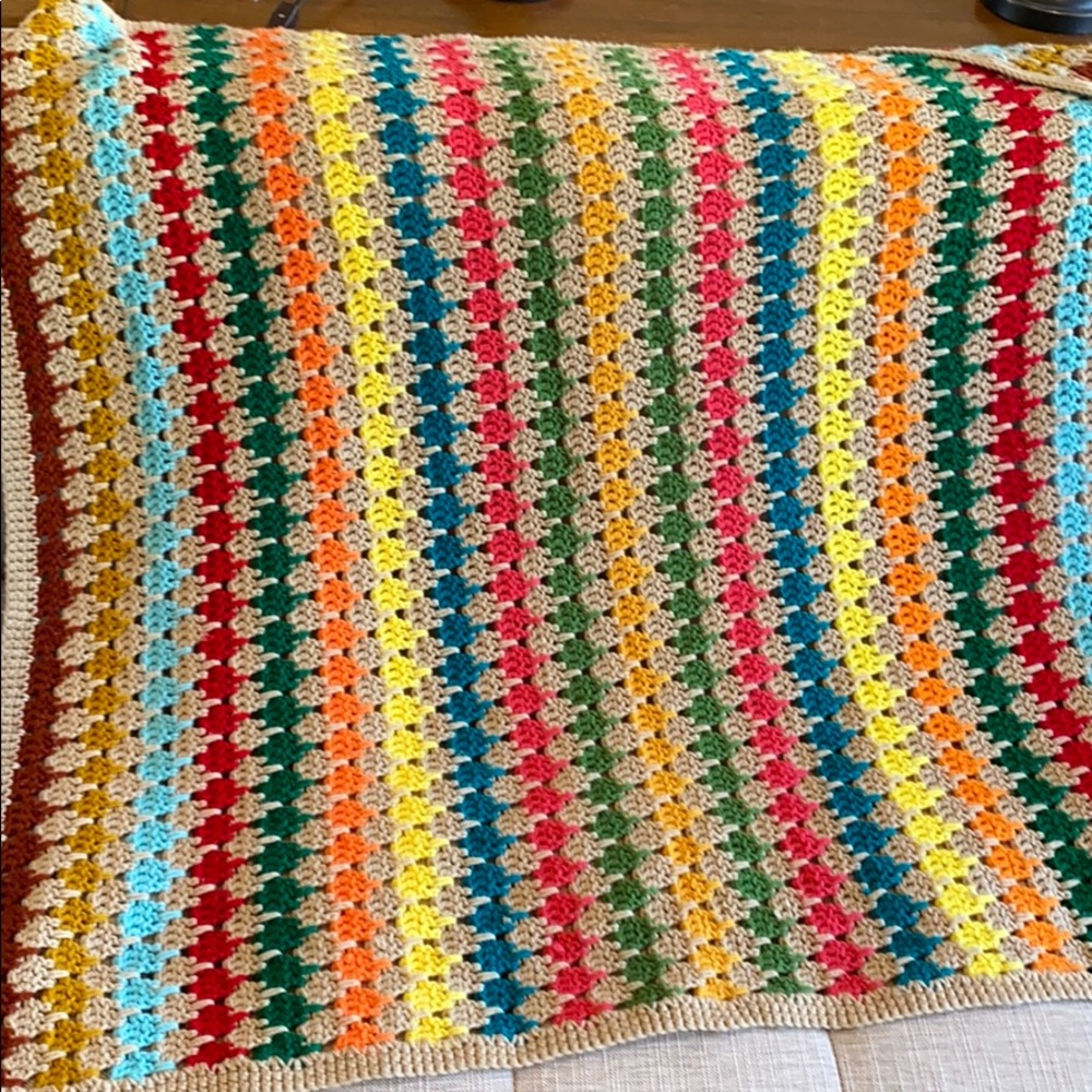 BOHO HANDMADE Lap/ Baby Quilt 40 X 40
